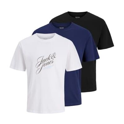 JACK & JONES Jorinwood Tee Ss Crew Neck FST 3Pk Mp JACK & JONES Jorinwood Tee Ss Crew Neck FST 3Pk Mp