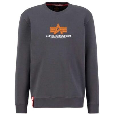 Alpha Basic Sweater Rubber Sweatshirt für Herren Vintage Grey Alpha Basic Sweater Rubber Sweatshirt für Herren Vintage Grey