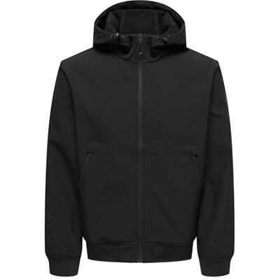 Only & Sons Herren Onsbowie Bomber OTW Softshelljacke, Schwarz, XL EU Only & Sons Herren Onsbowie Bomber OTW Softshelljacke, Schwarz, XL EU