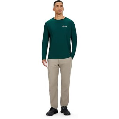 Berghaus Herren 24/7 Langärmeliges Baselayer-Funktions-T-Shirt mit Rundhalsausschnitt T-Shirt, Grün, M Berghaus Herren 24/7 Langärmeliges Baselayer-Funktions-T-Shirt mit Rundhalsausschnitt T-Shirt, Grün, M