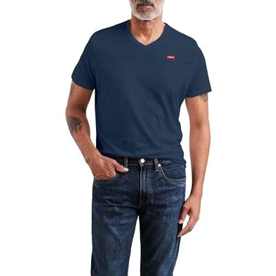 Levi's Herren Original Housemark V-Neck T-Shirt, Dress Blues, L Levi's Herren Original Housemark V-Neck T-Shirt, Dress Blues, L
