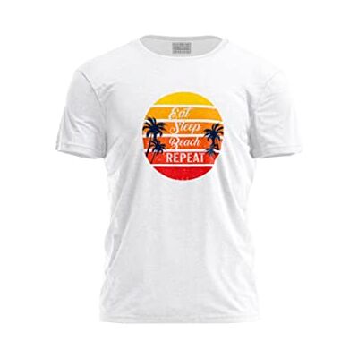 Green Fish , Digital Bedrucktes, Herren Basic T-Shirt,%100 Baumwolle, Weiß, Lässig, Herren Oberteile, Größe: XL Green Fish , Digital Bedrucktes, Herren Basic T-Shirt,%100 Baumwolle, Weiß, Lässig, Herren Oberteile, Größe: XL