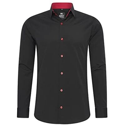 Rusty Neal Herren-Hemd Premium Slim Fit Langarm Stretch Grau Kentkragen Business-Hemd Freizeithemd M Rusty Neal Herren-Hemd Premium Slim Fit Langarm Stretch Grau Kentkragen Business-Hemd Freizeithemd M