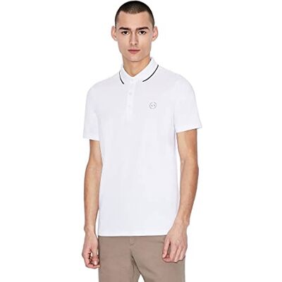 Armani Exchange Herren 8NZF70 Poloshirt, White, XS Armani Exchange Herren 8NZF70 Poloshirt, White, XS