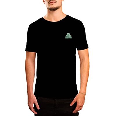 Bonateks , Bedrucktes, Herren Basic T-Shirt,%100 Baumwolle, Schwarz, Lässig, Herren Oberteile, Größe: M Bonateks , Bedrucktes, Herren Basic T-Shirt,%100 Baumwolle, Schwarz, Lässig, Herren Oberteile, Größe: M