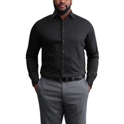 Van Heusen Herren Ultra-knitterfrei Klassisches Hemd, schwarz, 43 cm-44 cm Hals 81 cm-84 cm Ärmel Van Heusen Herren Ultra-knitterfrei Klassisches Hemd, schwarz, 43 cm-44 cm Hals 81 cm-84 cm Ärmel