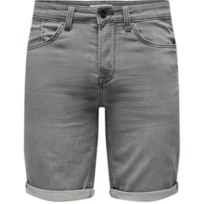 Only & Sons Herren Onsply Reg Gr Jog Pk 8583 DNM Noos Jeans-Shorts, Grey Denim, XXL EU Only & Sons Herren Onsply Reg Gr Jog Pk 8583 DNM Noos Jeans-Shorts, Grey Denim, XXL EU
