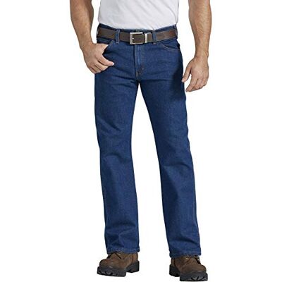 Dickies Herren Active Waist 5-Pocket Flex Performance Pants Jeans, Rinsed Indigo Blue, Groß Dickies Herren Active Waist 5-Pocket Flex Performance Pants Jeans, Rinsed Indigo Blue, Groß