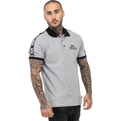 Lonsdale Herren Poloshirt Normale Passform Setter 3XL, Marl Grey/Black/White Lonsdale Herren Poloshirt Normale Passform Setter 3XL, Marl Grey/Black/White
