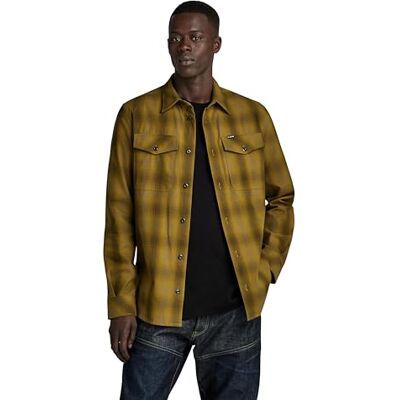 G-STAR RAW Herren Marine Slim Hemd, Mehrfarben (Tobacco Vanderbilt Check D20165-D412-G094), S G-STAR RAW Herren Marine Slim Hemd, Mehrfarben (Tobacco Vanderbilt Check D20165-D412-G094), S