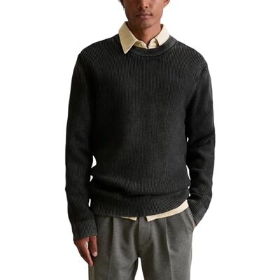 Marc O' Polo Marc OߴPolo Denim Herren Strickpullover aus Bio-Baumwolle mit Rundhalsausschnitt, Schwarz (Black), XL Marc O' Polo Marc OߴPolo Denim Herren Strickpullover aus Bio-Baumwolle mit Rundhalsausschnitt, Schwarz (Black), XL
