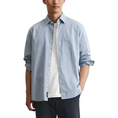 Marc O' Polo Marc OߴPolo Herren Hemd aus Bio-Baumwolle Regular Fit, Blau (Dark Blue Multi 01), XS Marc O' Polo Marc OߴPolo Herren Hemd aus Bio-Baumwolle Regular Fit, Blau (Dark Blue Multi 01), XS