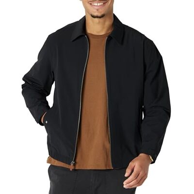 Amazon Herren Leichte Relaxed-Fit-Stretch-Bomberjacke Mit Reißverschluss, Schwarz, M Amazon Herren Leichte Relaxed-Fit-Stretch-Bomberjacke Mit Reißverschluss, Schwarz, M
