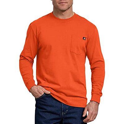 Dickies Big and Tall Herren-Sweater, mit Langen Armen und Rundhalsausschnitt, schwer, Hellorange, XL Dickies Big and Tall Herren-Sweater, mit Langen Armen und Rundhalsausschnitt, schwer, Hellorange, XL