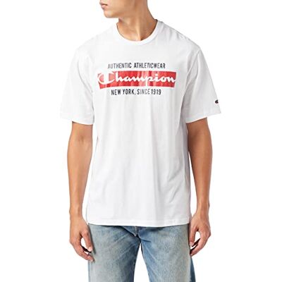 Champion Herren Graphic Shop Authentic S-s T-Shirt, Weiß, S Champion Herren Graphic Shop Authentic S-s T-Shirt, Weiß, S