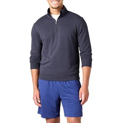 Amazon Leichtes Herren-Sweatshirt aus French Terry, Viertel-Reißverschluss, Stehkragen, Dunkelblau, Größe XL Amazon Leichtes Herren-Sweatshirt aus French Terry, Viertel-Reißverschluss, Stehkragen, Dunkelblau, Größe XL