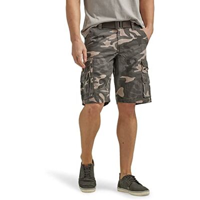 Lee Men's Big-Tall Dungarees Belted Wyoming Cargo Short, Ash Camo, 48 Lee Men's Big-Tall Dungarees Belted Wyoming Cargo Short, Ash Camo, 48