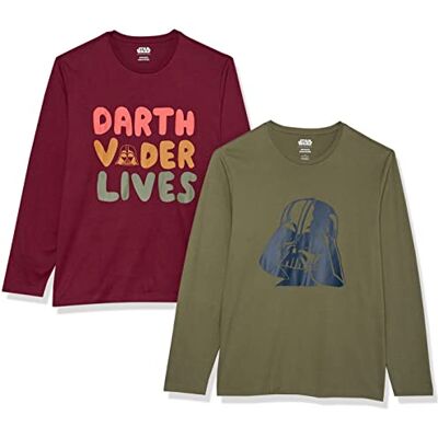 Amazon Disney Marvel Star Wars Herren Langärmelige T-Shirts, 2er-Pack, Star Wars Vader, S Amazon Disney Marvel Star Wars Herren Langärmelige T-Shirts, 2er-Pack, Star Wars Vader, S