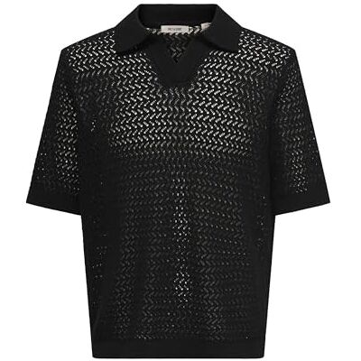 Only & Sons Herren Onsnyle Life Reg 5 Ss Split Polo Knit, Black, XL Only & Sons Herren Onsnyle Life Reg 5 Ss Split Polo Knit, Black, XL