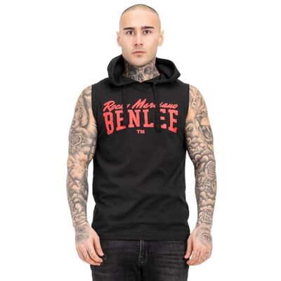BENLEE Herren ärmelloses T-Shirt mit Kapuze Normale Passform Darry Black/Red 3XL BENLEE Herren ärmelloses T-Shirt mit Kapuze Normale Passform Darry Black/Red 3XL