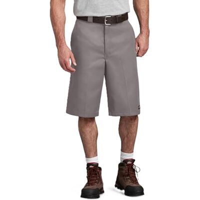 Dickies Herren Arbeitsshorts mit Mehreren Taschen, Lockere Passform, 33 cm Arbeits-Shorts, Silbergrau, 50 Dickies Herren Arbeitsshorts mit Mehreren Taschen, Lockere Passform, 33 cm Arbeits-Shorts, Silbergrau, 50