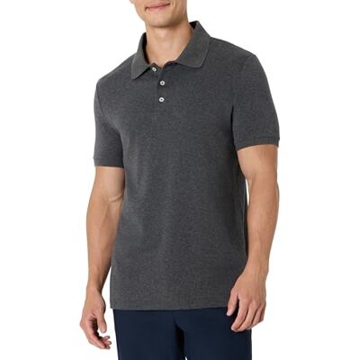 Amazon Herren Slim Fit: Interlock-Poloshirt, Dunkelgrau Meliert, XS Amazon Herren Slim Fit: Interlock-Poloshirt, Dunkelgrau Meliert, XS