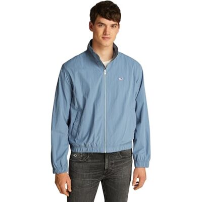 Tommy Jeans Herren Windbreaker Jacke Essential Stehkragen, Blau (Colorado Blue), XS Tommy Jeans Herren Windbreaker Jacke Essential Stehkragen, Blau (Colorado Blue), XS