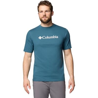 Columbia CSC Basic Logo Kurzarm-T-Shirt, Bio-Baumwolle, Komfortstretch, Gerippter Kragen, Grafikdesign Herren Columbia CSC Basic Logo Kurzarm-T-Shirt, Bio-Baumwolle, Komfortstretch, Gerippter Kragen, Grafikdesign Herren