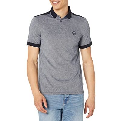 Armani Exchange Herren The Basic, Not So Basic After All Poloshirt, Blau, S Armani Exchange Herren The Basic, Not So Basic After All Poloshirt, Blau, S
