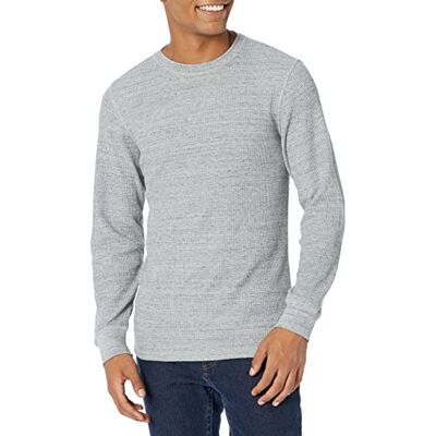 Amazon Herren Langärmeliges Waffel-Shirt, Schmale Passform, Hellgrau Meliert, S Amazon Herren Langärmeliges Waffel-Shirt, Schmale Passform, Hellgrau Meliert, S