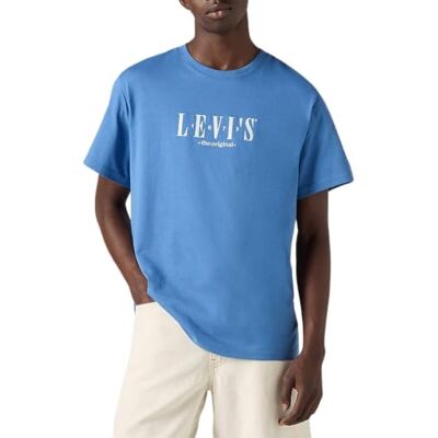 Levi's Ss Relaxed Fit Tee Serif Logo Dutch Blue Levi's Ss Relaxed Fit Tee Serif Logo Dutch Blue