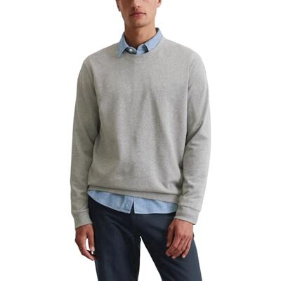 Marc O' Polo Marc OߴPolo Herren Sweatshirt aus Bio-Baumwolle mit Rundhalsausschnitt, Grau (Cloudy Grey Melange), 3XL Marc O' Polo Marc OߴPolo Herren Sweatshirt aus Bio-Baumwolle mit Rundhalsausschnitt, Grau (Cloudy Grey Melange), 3XL