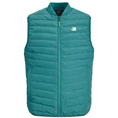 JACK & JONES Men's JCOLOGAN Bodywarmer Collar Weste, Deep Teal, S JACK & JONES Men's JCOLOGAN Bodywarmer Collar Weste, Deep Teal, S