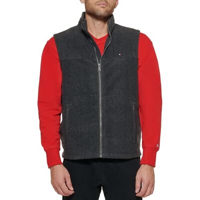 Tommy Hilfiger Herren Polar Fleece Weste Grau Medium Tommy Hilfiger Herren Polar Fleece Weste Grau Medium