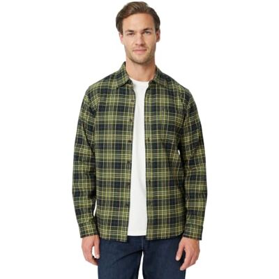Amazon Herren-Flanellhemd, schmale Passform, langärmelig, Dark Olive Plaid, XX-Large Amazon Herren-Flanellhemd, schmale Passform, langärmelig, Dark Olive Plaid, XX-Large