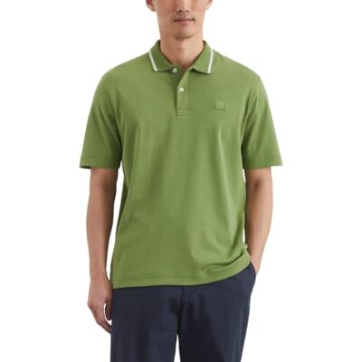 Marc O' Polo Herren Kurzarm-Poloshirt aus Bio-Baumwolle Regular Fit, Grün (Spring Fern), S Marc O' Polo Herren Kurzarm-Poloshirt aus Bio-Baumwolle Regular Fit, Grün (Spring Fern), S