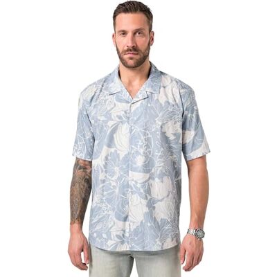 JP 1880 Herren große Größen Übergrößen Menswear L-8XL Hemd, Halbarm, Cuba-Kragen, floraler Druck, Cuba Fit taubenblau XXL 845956720-XXL JP 1880 Herren große Größen Übergrößen Menswear L-8XL Hemd, Halbarm, Cuba-Kragen, floraler Druck, Cuba Fit taubenblau XXL 845956720-XXL