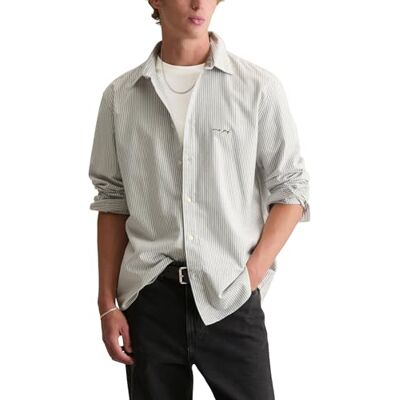 Marc O' Polo Marc OߴPolo Denim Herren Hemd aus Bio-Baumwolle Regular Fit, Weiß (Offwhite Multi 02), XL Marc O' Polo Marc OߴPolo Denim Herren Hemd aus Bio-Baumwolle Regular Fit, Weiß (Offwhite Multi 02), XL
