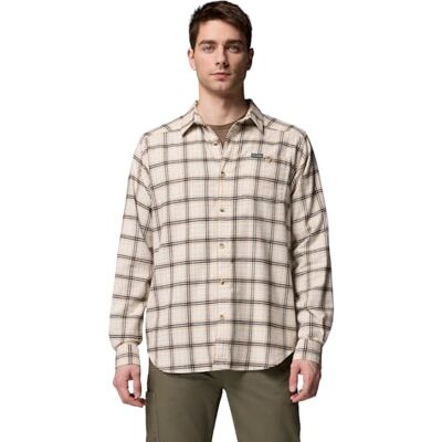 Columbia Cornell Woods Flanell-Langarmhemd für Herren, beige (Chalk Quad Check), Größe M Columbia Cornell Woods Flanell-Langarmhemd für Herren, beige (Chalk Quad Check), Größe M