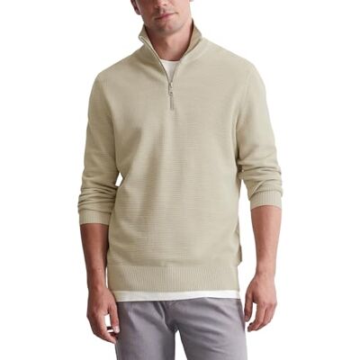 Marc O' Polo Herren Strickpullover aus Bio-Baumwolle mit Reißverschluss, Grau (Dapple Gray), XXL Marc O' Polo Herren Strickpullover aus Bio-Baumwolle mit Reißverschluss, Grau (Dapple Gray), XXL