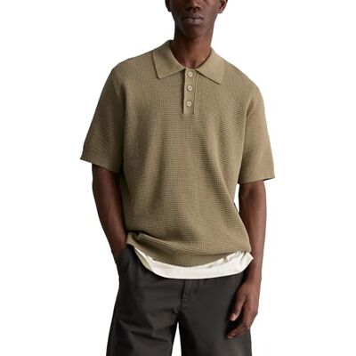 Marc O' Polo Marc OߴPolo Denim Herren Kurzarm-Poloshirt mit Waffelstruktur Regular Fit, Braun (Soft Brown), XXL Marc O' Polo Marc OߴPolo Denim Herren Kurzarm-Poloshirt mit Waffelstruktur Regular Fit, Braun (Soft Brown), XXL