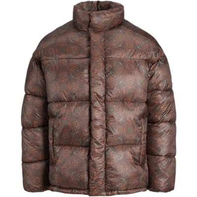 JACK & JONES JACK&JONES Herren JORGREENPOINT Puffer Jacket Pufferjacke, Black/Detail:AOP, M JACK & JONES JACK&JONES Herren JORGREENPOINT Puffer Jacket Pufferjacke, Black/Detail:AOP, M