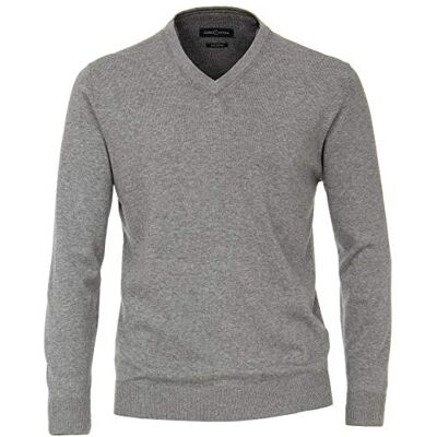 CASAMODA Herren Pullover mit V-Ausschnitt unifarben Elastischer Bund CASAMODA Herren Pullover mit V-Ausschnitt unifarben Elastischer Bund