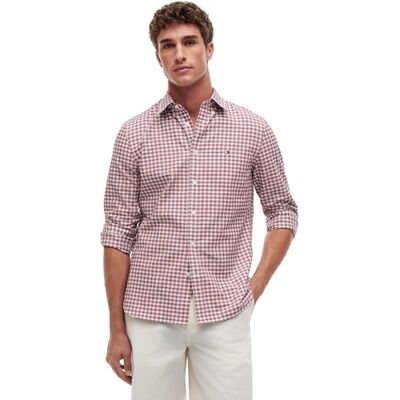 Tommy Hilfiger Herren Heritage Oxford Small Check Sht MW0MW43305 L/S Hemd, Rot (Medium Red/Check), XL Tommy Hilfiger Herren Heritage Oxford Small Check Sht MW0MW43305 L/S Hemd, Rot (Medium Red/Check), XL