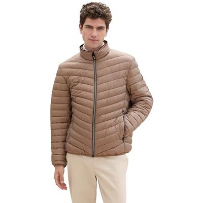 TOM TAILOR Herren Lighweight Steppjacke mit Stehkragen,32240 Mountain Taupe, M TOM TAILOR Herren Lighweight Steppjacke mit Stehkragen,32240 Mountain Taupe, M