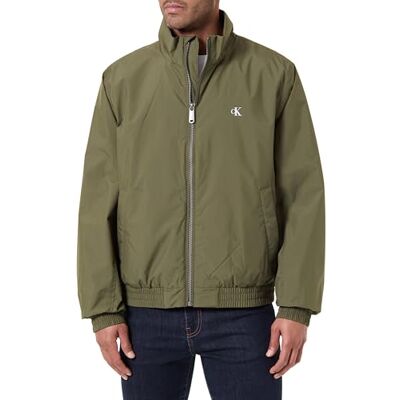 Calvin Herren Übergangsjacke Padded Harrington mit Stehkragen, Grün (Fatigue), L Calvin Herren Übergangsjacke Padded Harrington mit Stehkragen, Grün (Fatigue), L