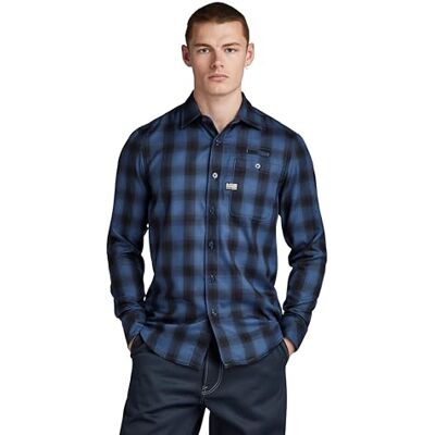 G-STAR RAW Herren Bristum 2.0 Slim Hemd, Mehrfarben (rank Blue Big Shadow Check D23553-D421-G127), M G-STAR RAW Herren Bristum 2.0 Slim Hemd, Mehrfarben (rank Blue Big Shadow Check D23553-D421-G127), M