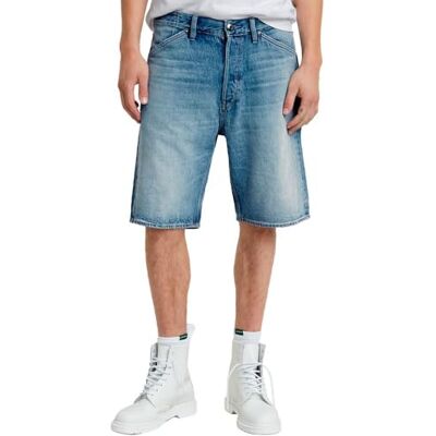 G-STAR RAW Herren Denim Loose Shorts, Blau (Sun Faded Blue Donau D24443-D436-G347), 35 G-STAR RAW Herren Denim Loose Shorts, Blau (Sun Faded Blue Donau D24443-D436-G347), 35