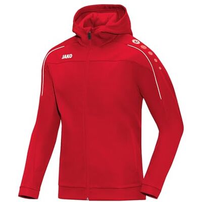 JAKO Herren Kapuzenjacke Classico, Rot, L JAKO Herren Kapuzenjacke Classico, Rot, L