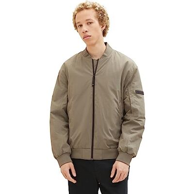 TOM TAILOR Denim Herren College Bomberjacke mit wasserabweisender Funktion TOM TAILOR Denim Herren College Bomberjacke mit wasserabweisender Funktion